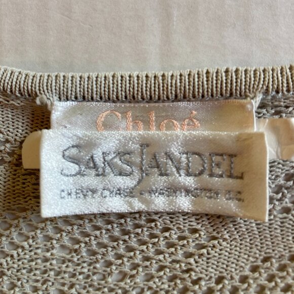 Chloe Light Blue Crochet-like Sweater Top Medium - Picture 4 of 8